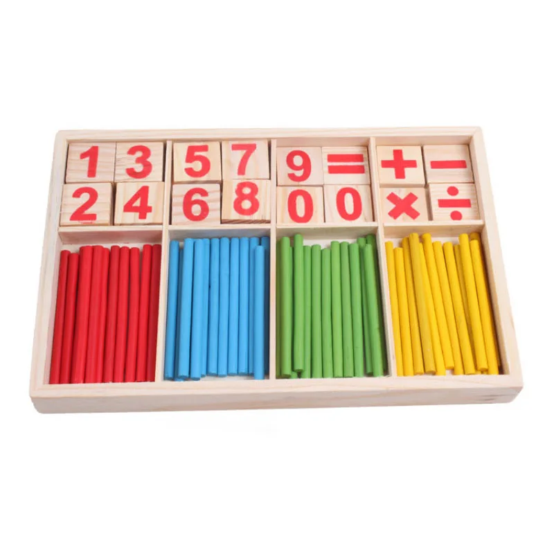 

Children Wooden Count Stick Montessori Math Toys Children's Early Education Baby Kids Teaching Intelligence Digital Stick Toy