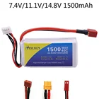 Аккумулятор TXT60JST для радиоуправляемой машинки, самолета, квадрокоптера, 7,4 В, 11,1 В, 14,8 в, 1500 мАч, 234S Lipo, запасные части, аккумулятор 11,1 В для радиоуправляемой игрушки