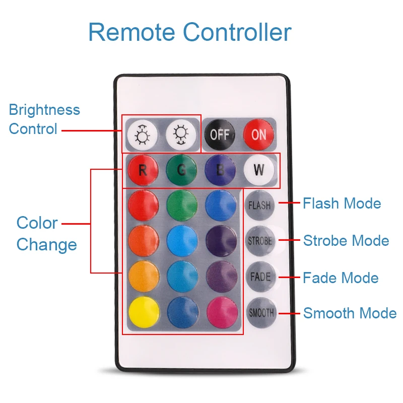 Водонепроницаемый светодиодный светильник для аквариума 18 48 см 220 В