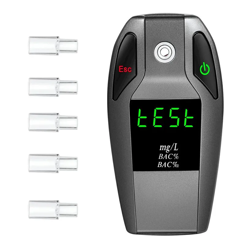 

High Quality Breathalyzer Alcohol tester Fuel Cell Breathalyzer with Mouth Piece EK911 Breath Tester
