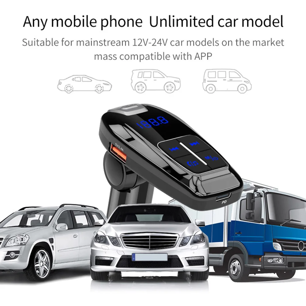Bluetooth FM передатчик USB Aux модулятор Handsfree Car Kit автомобильный аудио mp3 плеер 3.0A