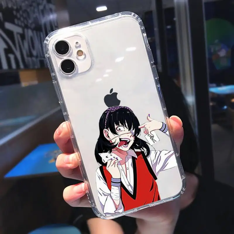 

Japan anime Kakegurui Phone Case Transparent soft For iphone 5 5s 5c se 6 6s 7 8 11 12 plus mini x xs xr pro max