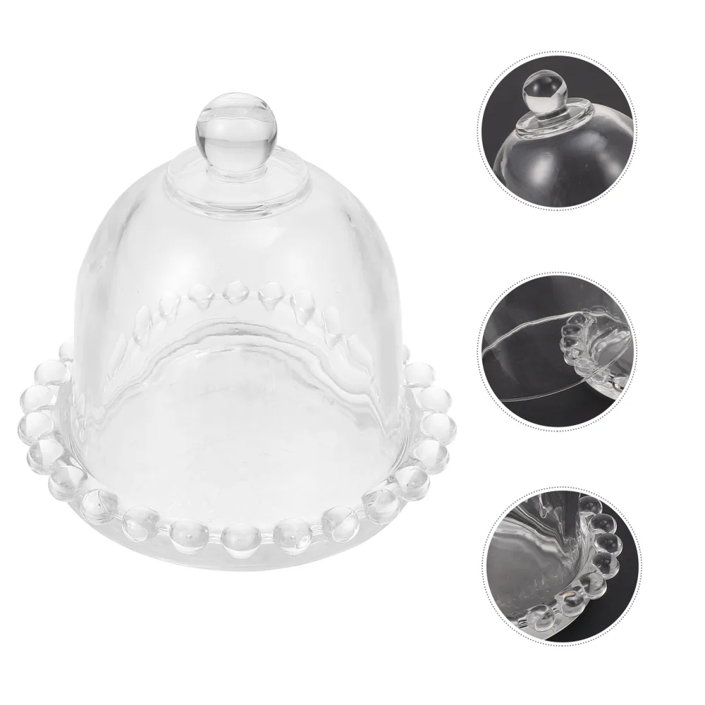 

5Pcs Creative Crystal Glass Dessert Covers Cake Covers Food Glass Covers
