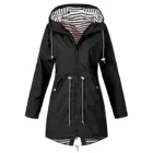 Женская однотонная дождевая куртка, ветровка, пальто, уличные куртки, дождевик с капюшоном, ветрозащитное облегающее Женское пальто, весна-осень