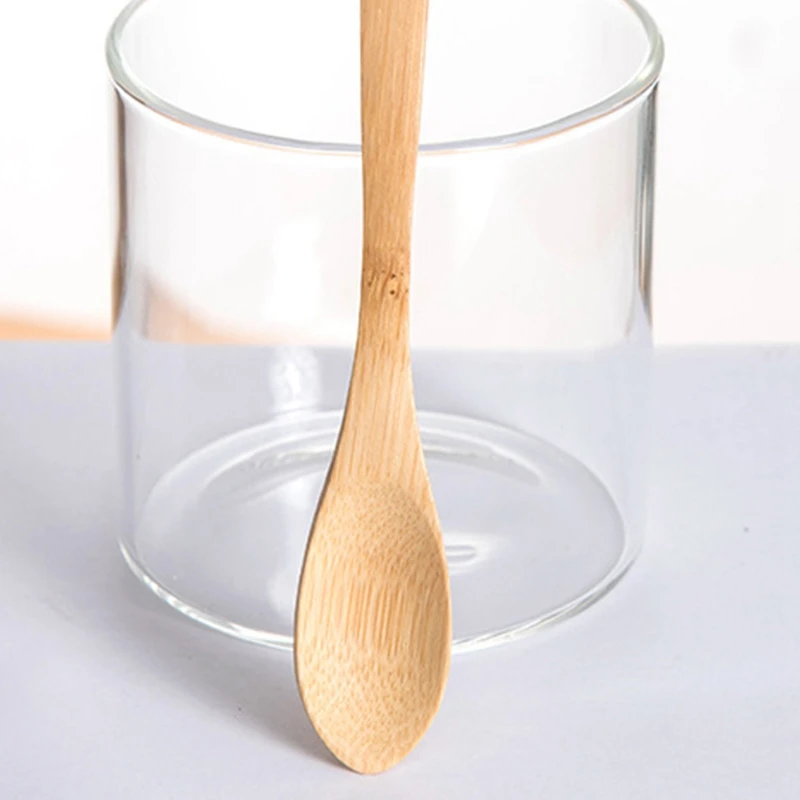 

Sealed Storage Tank Three-Piece Set with Bamboo Lid and Tray with Spoon Kitchen Storage Seasoning Box