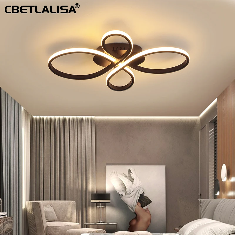 

Modern led ceiling chandeliers for living room bedroom Study lamp Adjustable coffee color 3 year warranty luxury