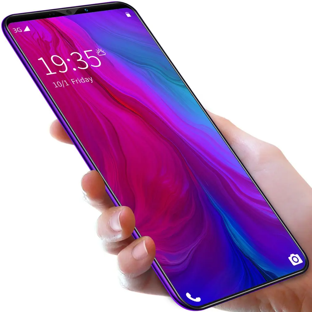 

Rino3 Pro 5.8 Inch Screen Android Phone Purple Water Drop Screen Smartphone Solid Color Mobile Phone Cool Shape Fashion