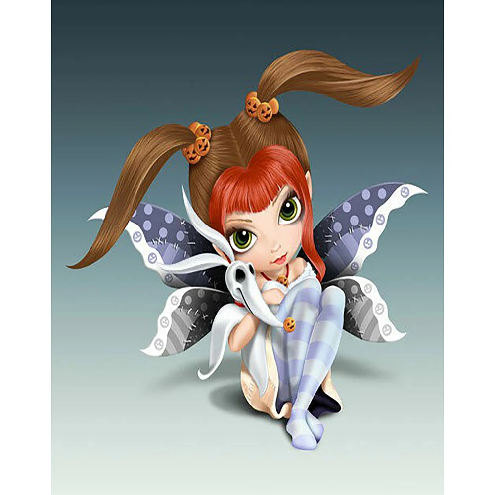 Цифровая картина маслом богиня со слезами и длинными волосами 40*50 см|Картины по