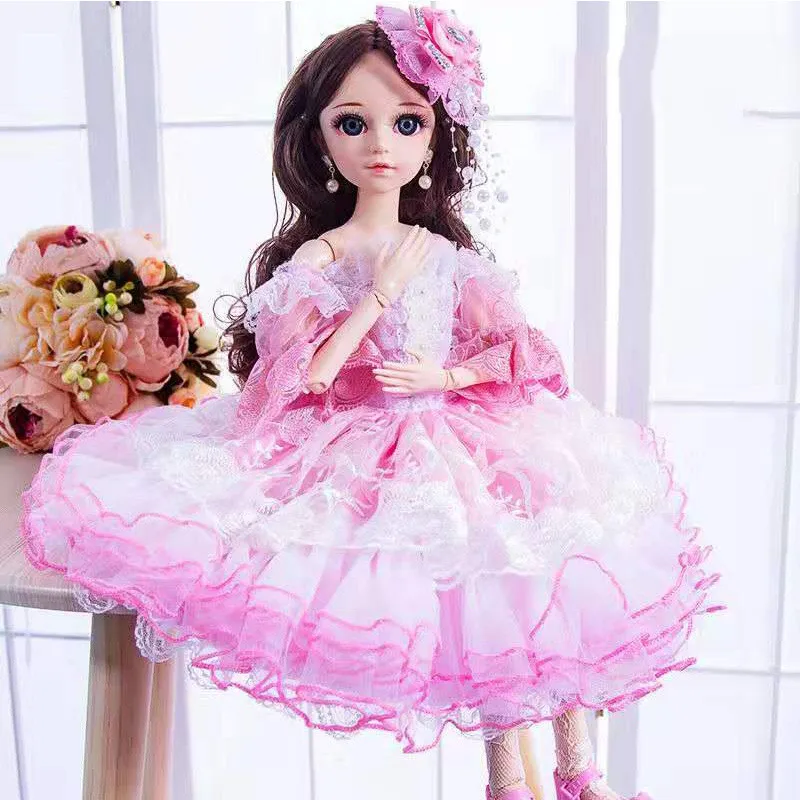 As picture 60 см BJD кукла с принцессой одежда аксессуары подвижные Соединенные 1/3 куклы свадебное платье Игрушки для девочек подарок - Цвет: As picture