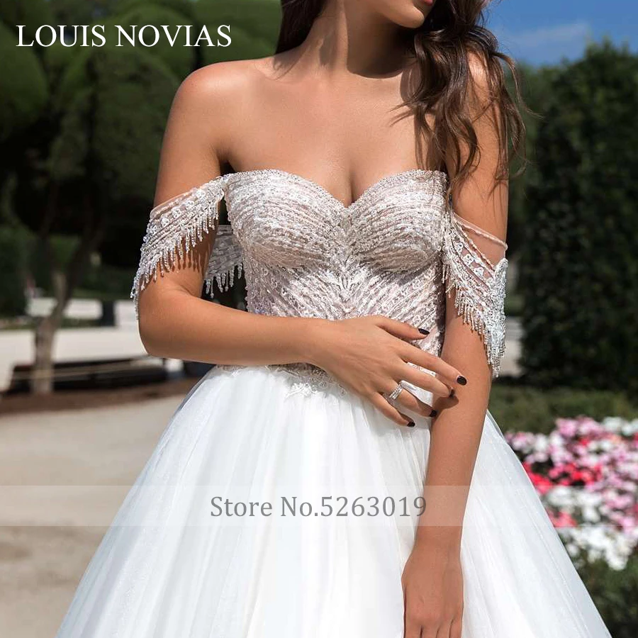 Сексуальное свадебное платье Louis Novias новый дизайн легкое украшенное бусинами