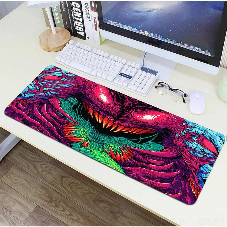 

80x30cm XL Lockedge Large Gaming Mouse Pad Computer Gamer Keyboard Mouse Mat Hyper Beast Desk Mousepad for PC Desk Pad