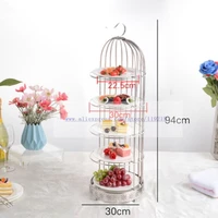 bird cage pastry rack stainless steel dessert table decoration buffet cold meal tea break table display stand european style