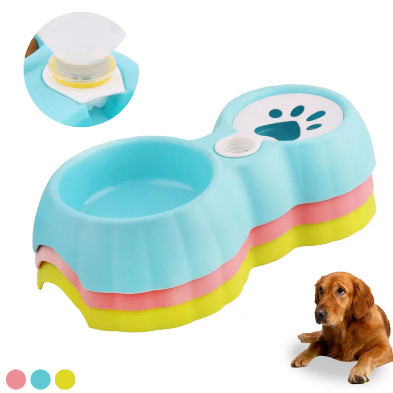 

Dog Supplies Double Dog Food Bowl Automatic Water Supply Dog Water Bottle for Little Small Animals Puppy Pets Cat Food Container