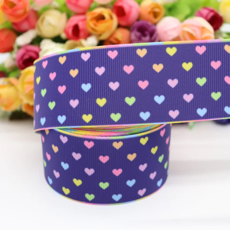 10 Yards 1.5'' 38MM Peach Heart Printed Grosgrain Ribbons For Hair Bows DIY Handmade Materials Y19091204 | Дом и сад