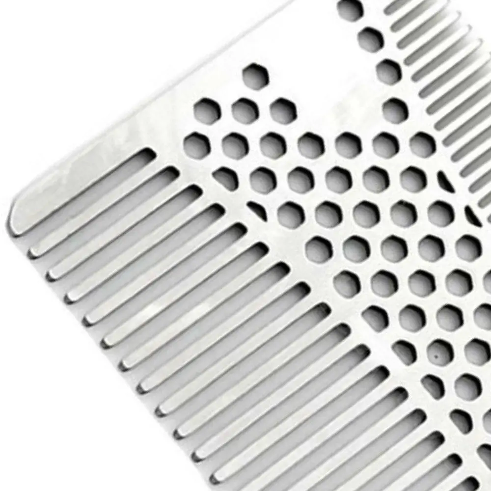 

1pc Stainless Steel Comb Honeycomb Men Beard Comb Mustache Jaw Line Styling For Gentlemen Anti-static Comb Teeth Smooth