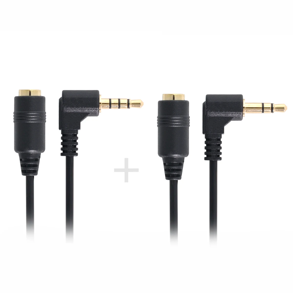 

CY 1Set 3/4 Poles Audio Stereo 90 Degree Right Angled 3.5mm Male to Female Extension Cable