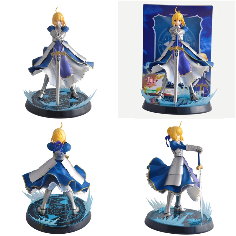 

23cm Fate Modle Saber Figure Stay Night The Knight King Collectible Figurine Action Figure King Arthur Gk Anime Princess Dolls