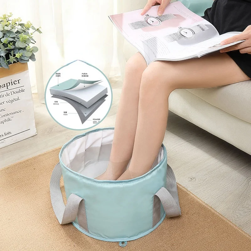 

14L Portable Outdoor Travel Foldable Folding Camping Washbasin Basin Bowl Sink Washing Bag Foot Bath Bucket