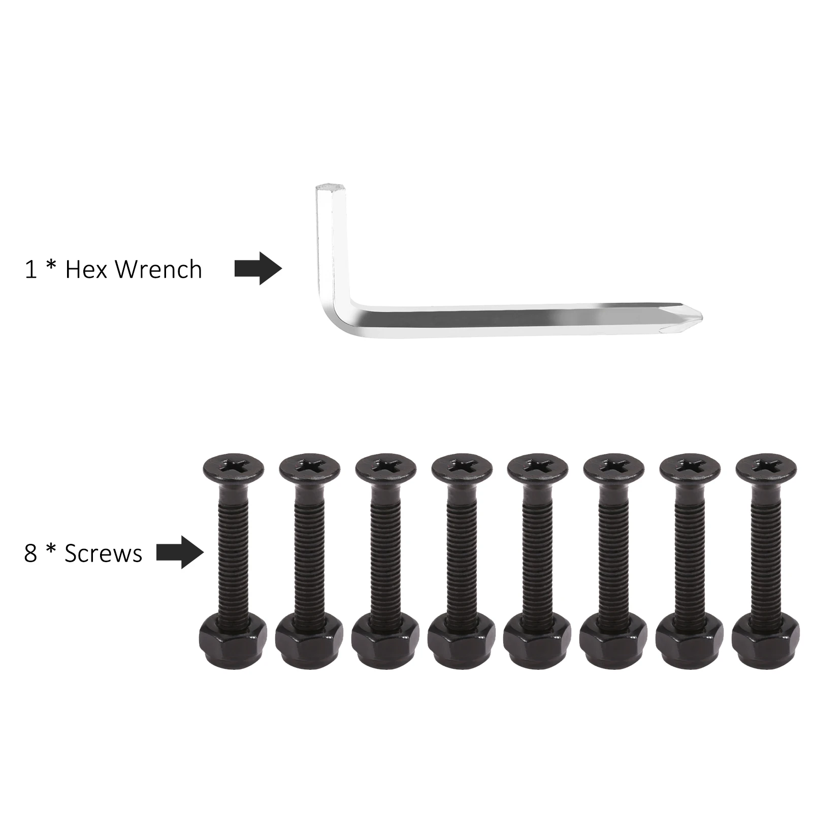 Набор оборудования для скейтборда 8 шт. винты стандартная крестовая отвертка