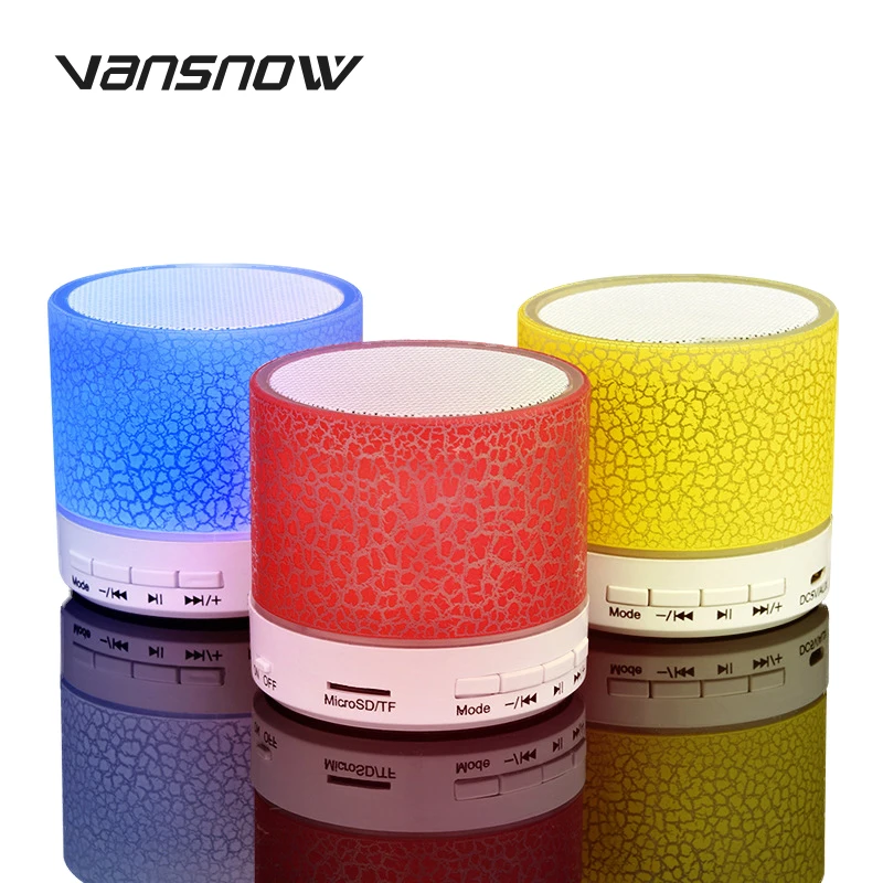 Bluetooth Колонка Беспроводная портативная со светодиодной подсветкой поддержкой TF