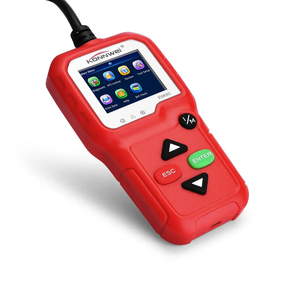 100% оригинальный сканер OBD2 Автомобильный KW680 OBD 2 EOBD автомобильный диагностический