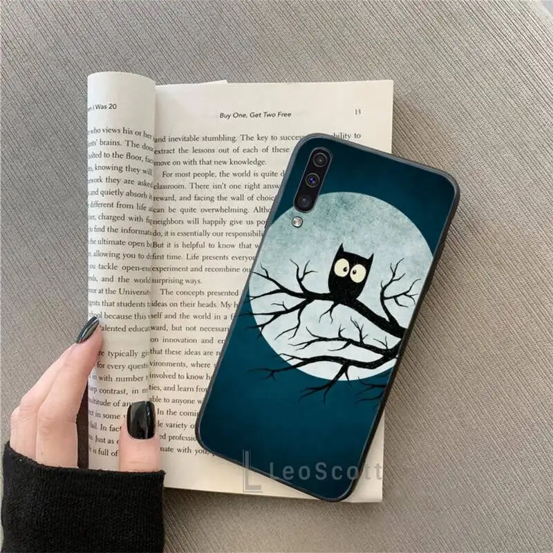 

Cute Owl Hearts Lover animal Phone Case For Samsung Galaxy S8 S9 S10 Plus S10E Note 3 4 5 6 7 8 9 10 Pro Lite cover