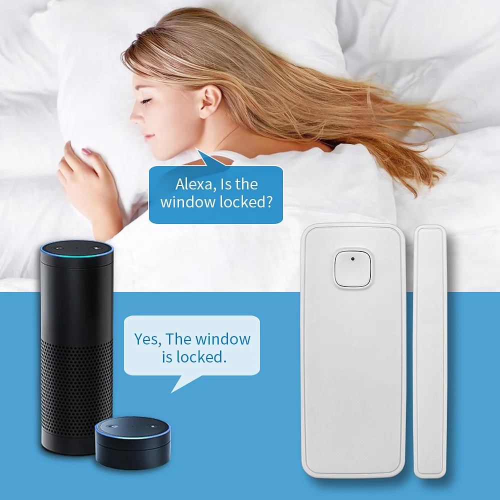 Tuya APP умный WIFI датчик двери окна Сигнализация Alexa Google домашний помощник Android ISO