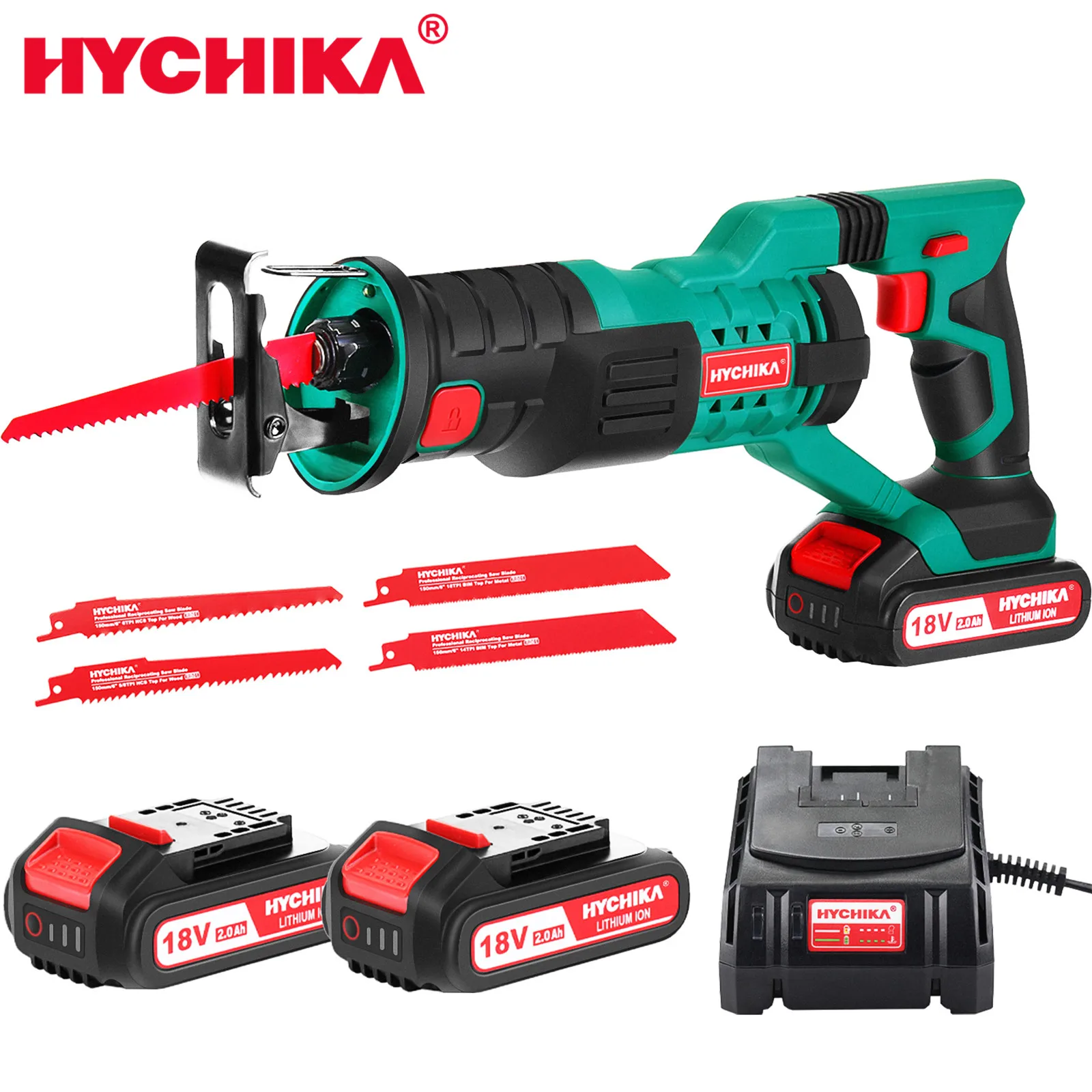 

Пила аккумуляторная HYCHIKA, 18 в, с набором лезвий
