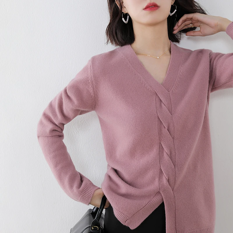 Новинка весна-осень свитер из чистой шерсти женский кашемировый пуловер с