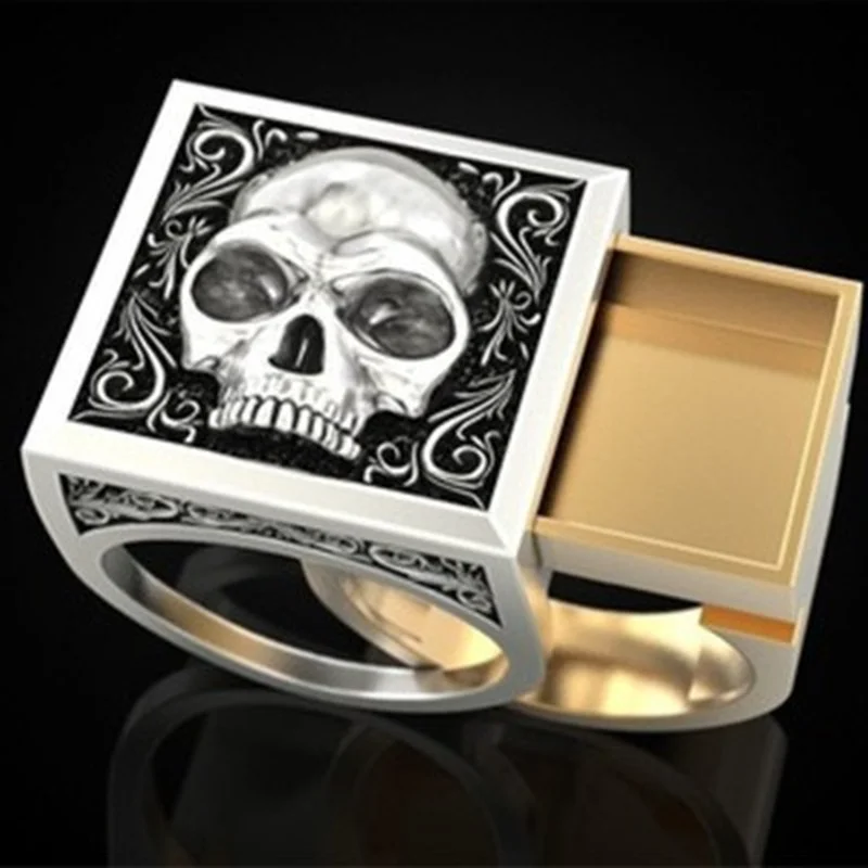 Мужские кольца из нержавеющей стали властительный Череп Дьявол панк готический