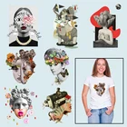 Цветочная бабочка красивая гладильная наклейка s термочувствительные патчи термонаклейка s термотрансферный ПВХ патч виниловая наклейка