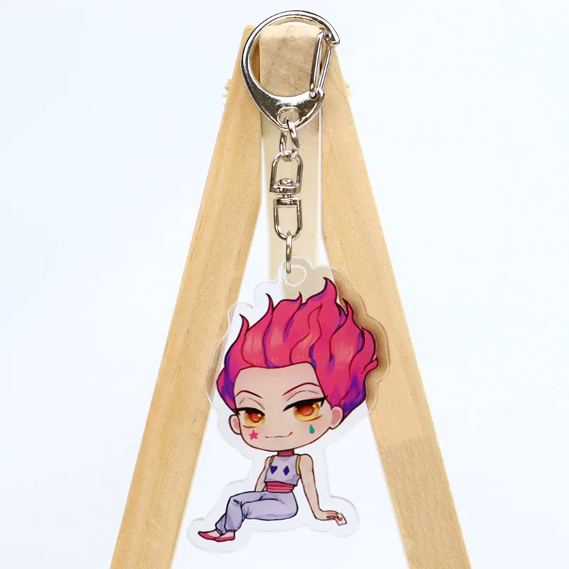 1 шт. мультяшный аниме Hunter X брелок для ключей фигурка Killua Zoldyck Kurapika Hisoka акриловые