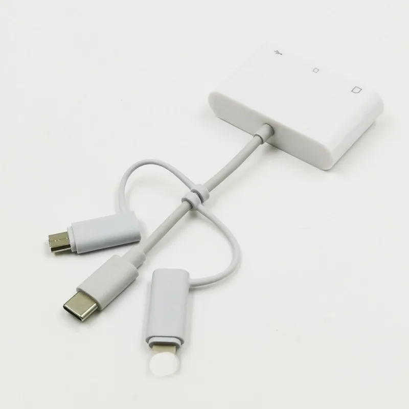 USB Card Reader 3-in-1 Universal TF Secure Digital Memory Cards Phone Adapter For Apple Android Type-C | Компьютеры и офис