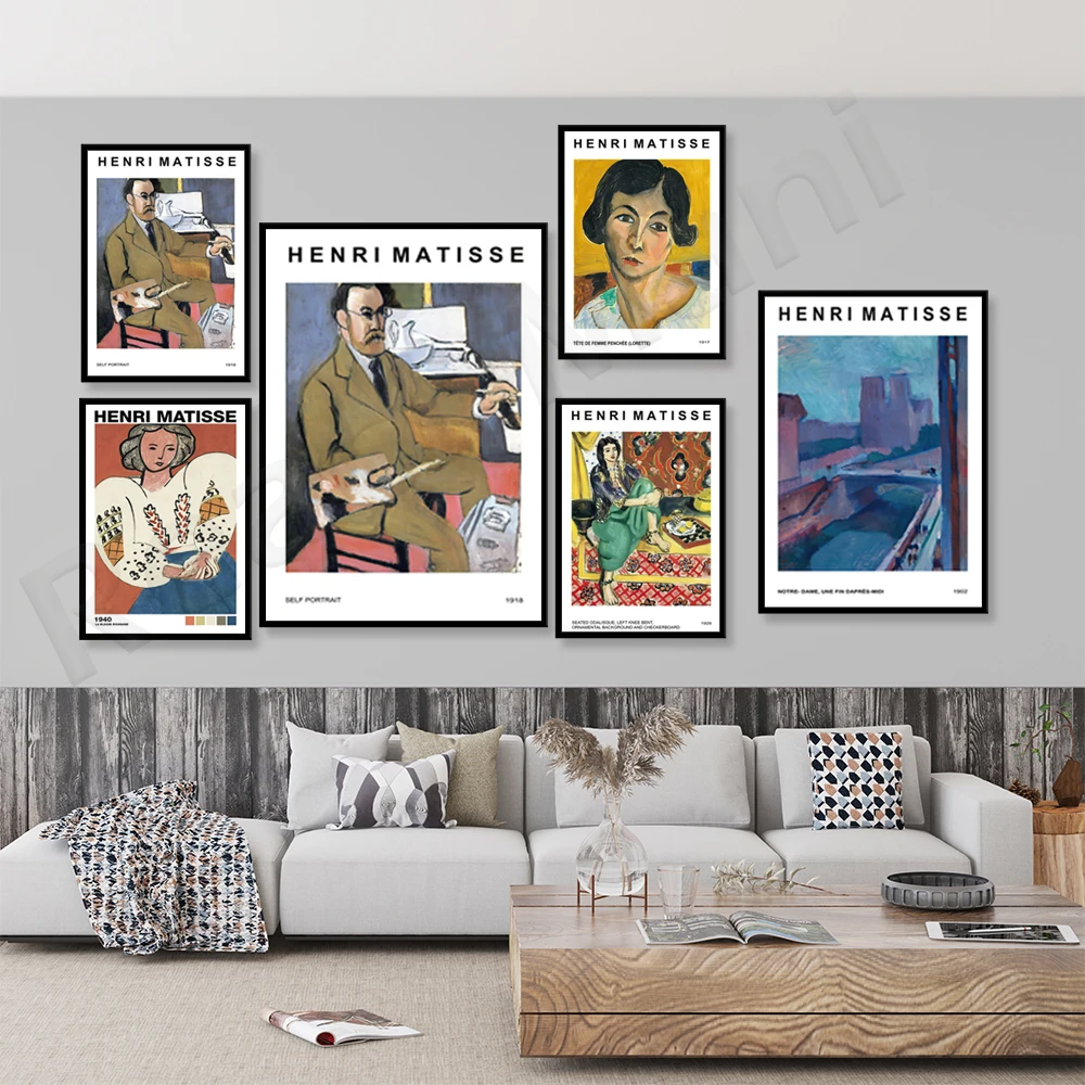 

Henri Matisse color prints, Matisse feminine art, Matisse wall posters, medieval gallery exhibition wall art Bohemian prints