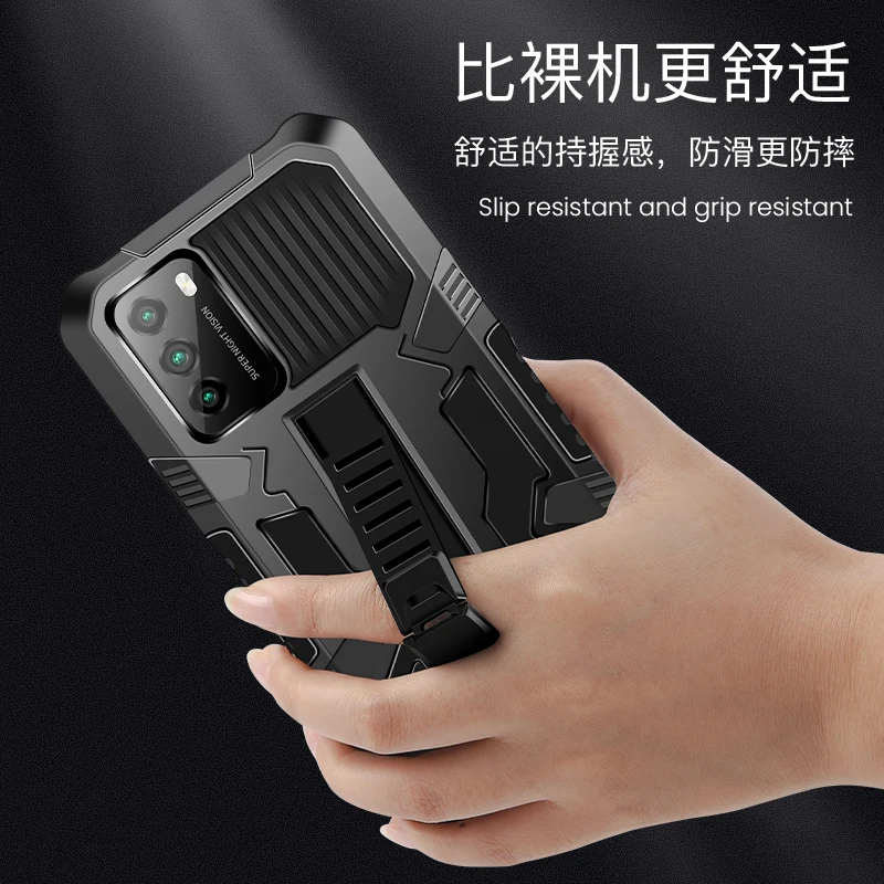 

Kickstand Armor Shockproof Case For Poco M3 Xiaomi Mi Note 10 Lite Redmi 9T 9 Power 9A 9C 8 8A Note 8 Pro Protective Back Cover