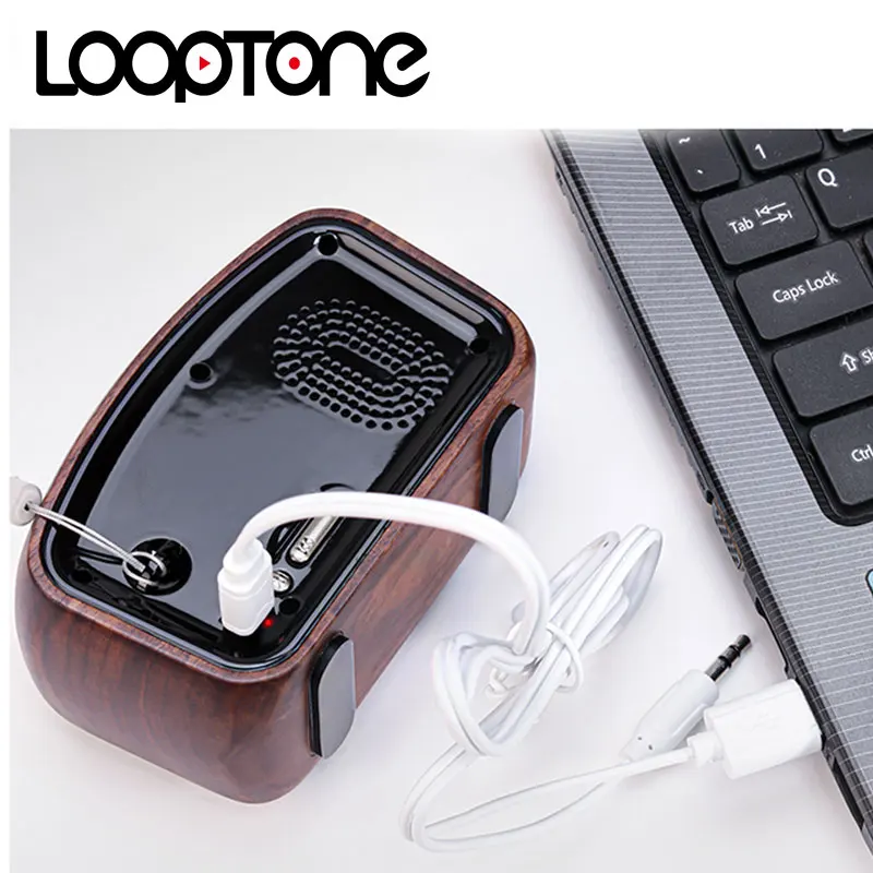 Портативные Bluetooth 5 0 колонки с FM-радио винтажные деревянные стерео ручной работы