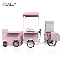 marshmallows mobile sweets carts street garden cart food delivery bike ice cream trailer with cotton candy machine for kids