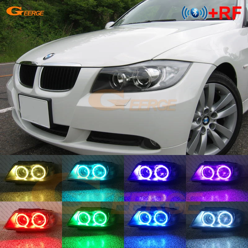 Для BMW E90 E91 saloon touring 2005 2008 pre LCI фара RF remote Bluetooth APP многоцветный RGB комплект