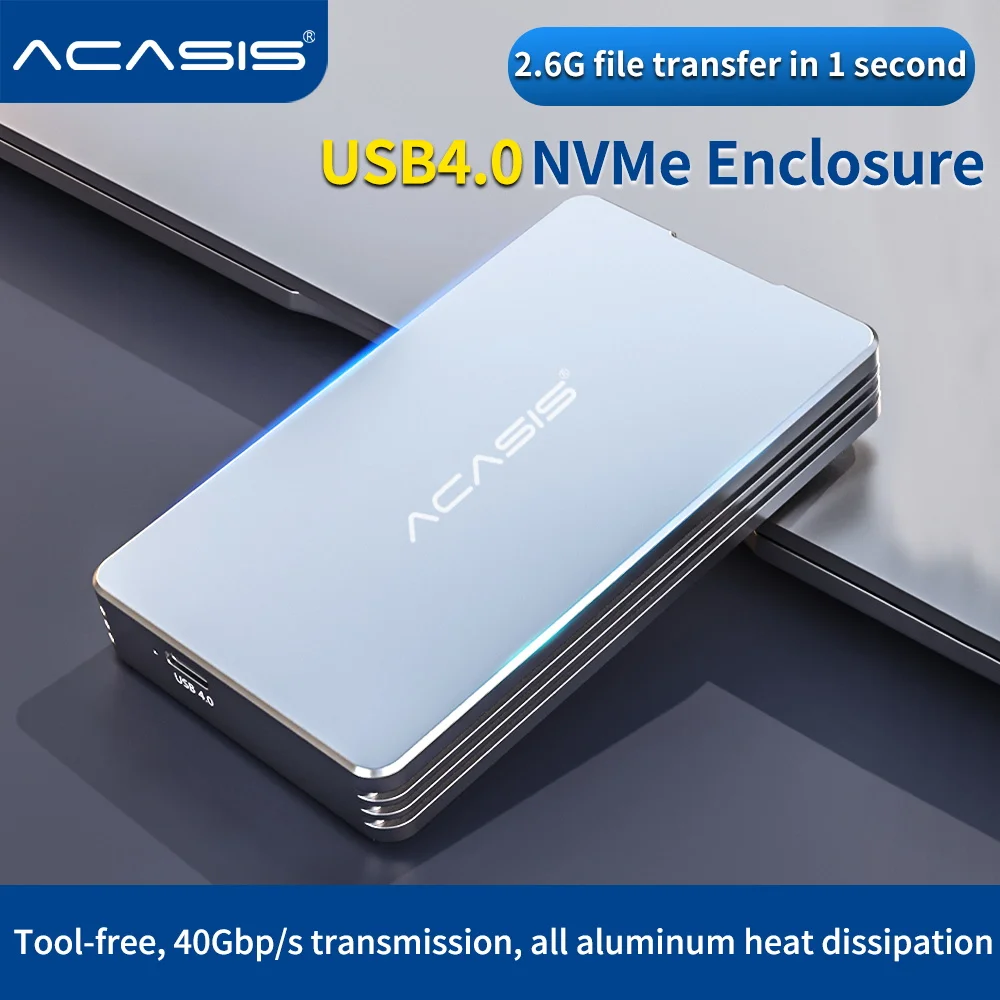 ACASIS USB4.0 Mobile M.2 Nvme корпус 40 Гбит/с Type C интерфейс совместимый с Thunderbolt 3 4 и USB