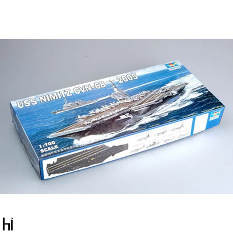 Trumpeter масштаб 05739 1/700 USS Nimitz CVN68 авиаперевозчик 2005 военный корабль игрушка хобби