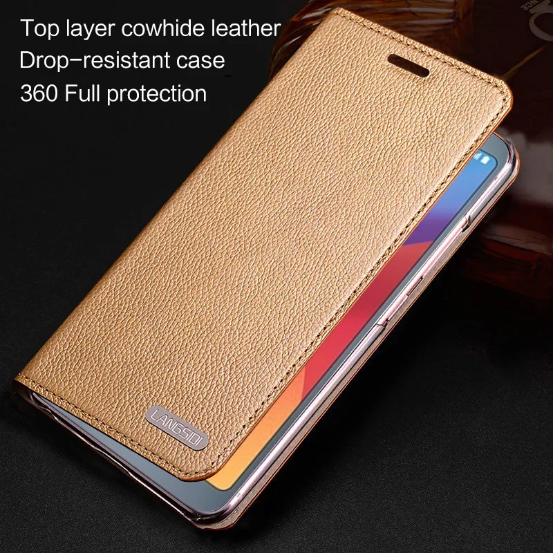 

Cowhide Flip Phone Case For LG G3 G4 G5 G6 G7 G8s ThinQ V10 V20 V30 V40 V50 Thinq for lg Q6 Q7 Q8 K4 K8 2017 K10 K11 2018 Cover