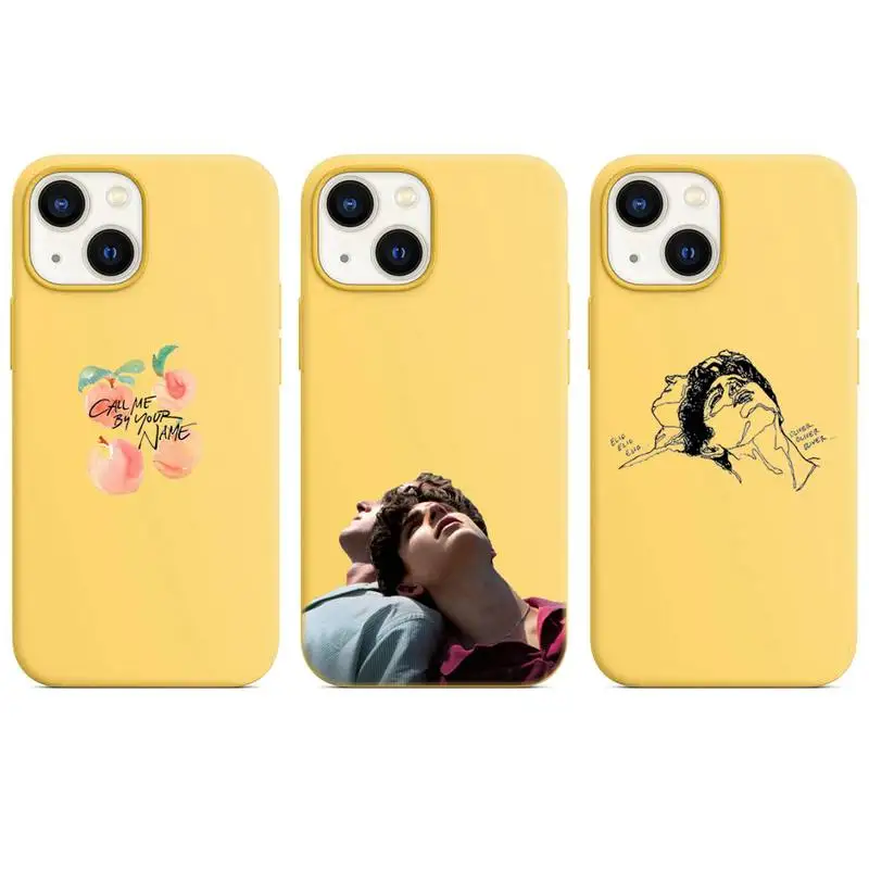 

Call Me by Your Name Phone Case for iphone 13 12 XS 11 pro max mini SE 2020 6 6s 7 8 plus X XR cases candy color yellow funda