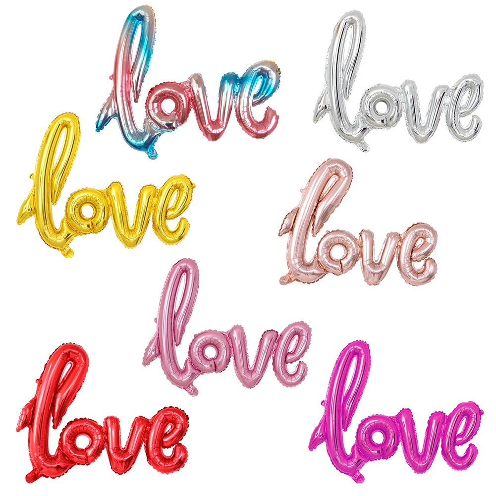 

108cm Ligatures LOVE Letter large size Foil Balloon Anniversary Wedding Valentines Day Party Decoration Photo Props Supplies