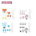 1 шт. зажим-цепочка для детской соски из пищевого силикона, бусины для прорезывания зубов, игрушка сделай сам, ожерелье, подарок на день рождения ребенка, держатель-пустышка