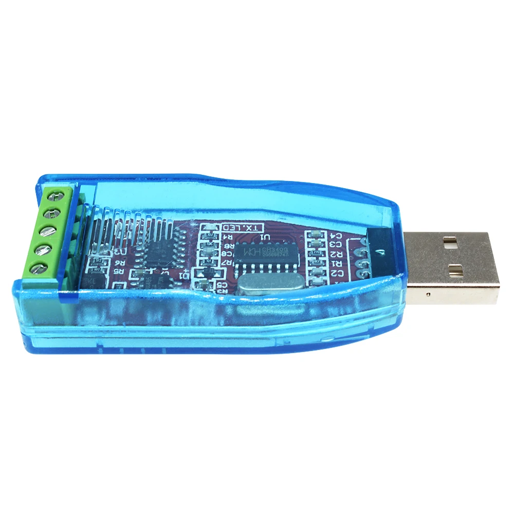 Transparent Blue Industrial USB To RS485 Converter Upgrade Protection TOP | Обустройство дома