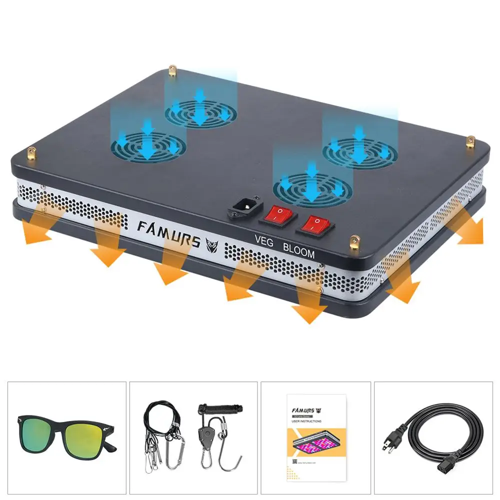 Светильник фитолампа полного спектра для выращивания растений 2000