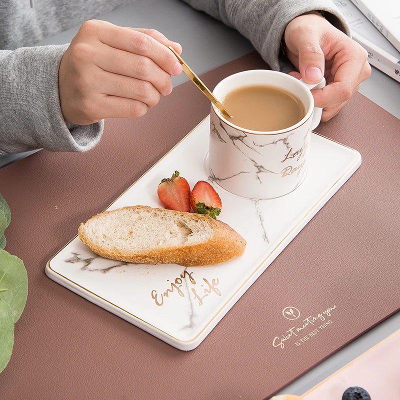 Розовый европейский набор кофейных чашек костяные китайские зеркальные чашки