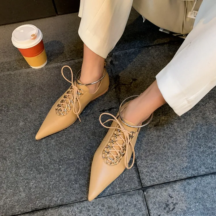 MLJUESE женская обувь на плоской подошве из мягкой бычьей кожи черного цвета с