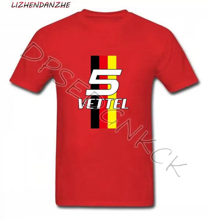 Мужская футболка Sebastian Vettel Number 5 s Ringer F1 Driver автомобильная 099 | одежда