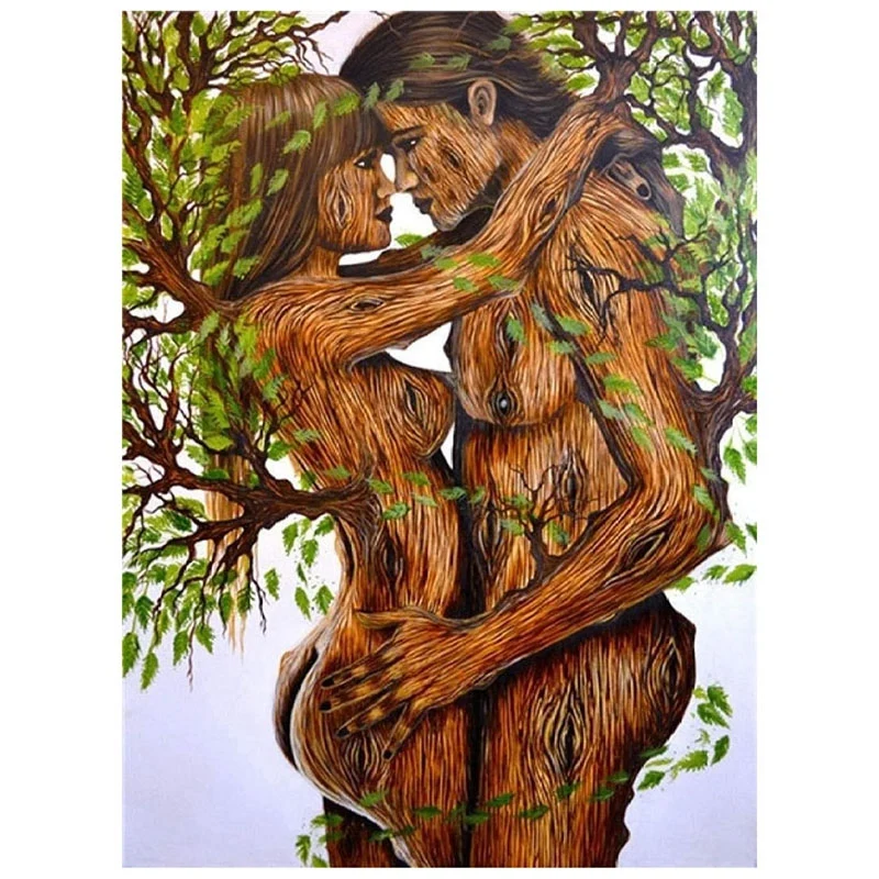 

HOT SALE DIY Diamond Painting Lover Tree Paste Diamond Embroidery Round Resin Diamond Cross Stitch Home Wall Decor 30X40cm